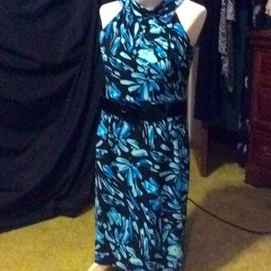 Mid length belted dress